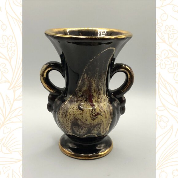 Vintage West German Pottery Vase Drip Glazed - Picture 3 of 6